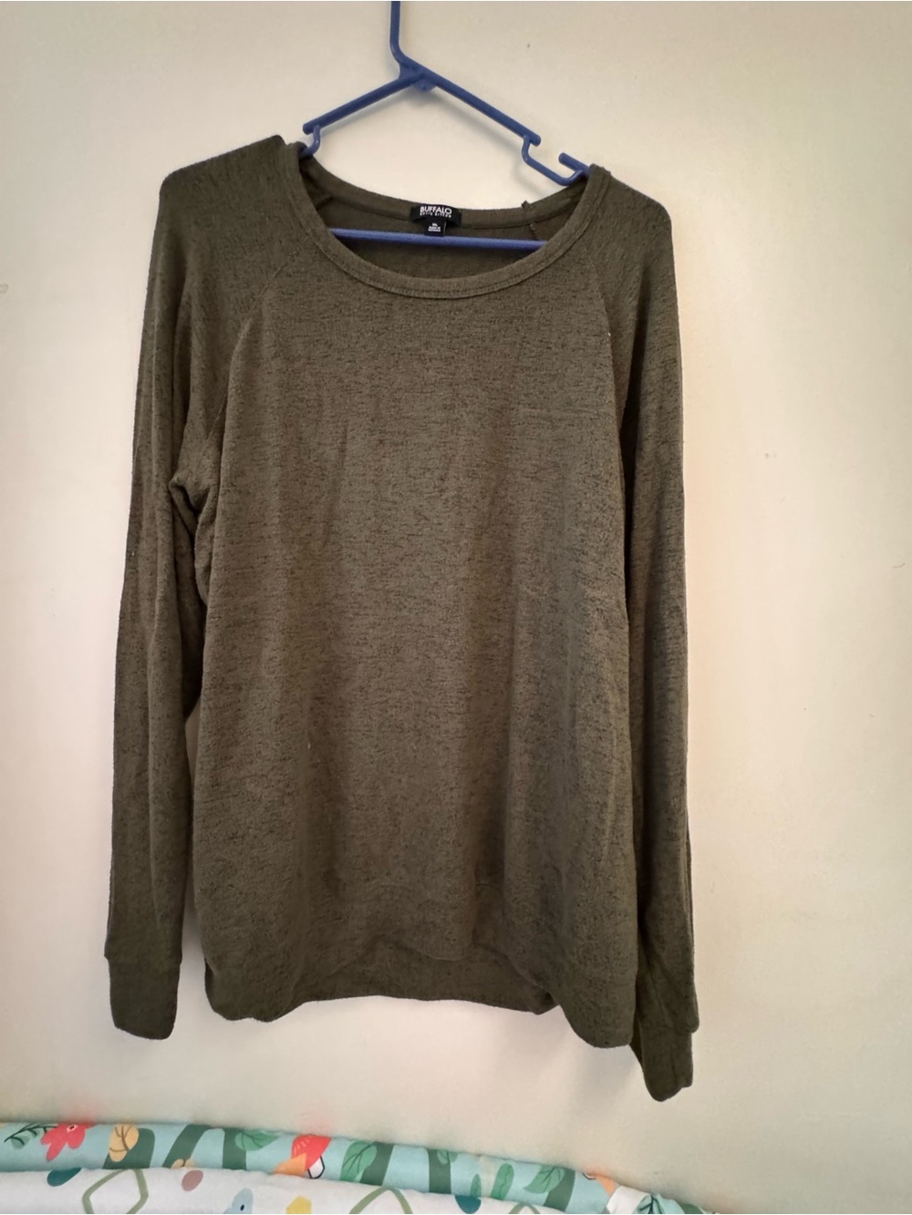 Buffalo David Bitton Olive Green Women's Crewneck Sweater
